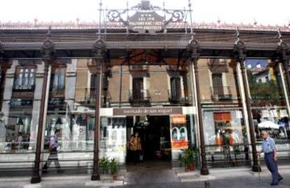 Fachada del Mercado de San Miguel de Madrid.