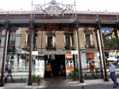 Fachada del Mercado de San Miguel de Madrid.