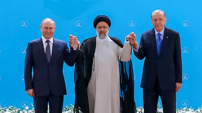 Putin Raisi Erdogan Teheran