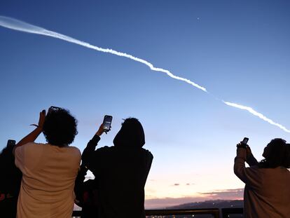 Launch of a SpaceX Falcon 9 rocket with 22 Starlink satellites, last March in California.