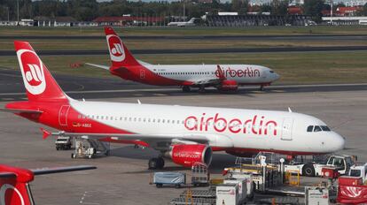 Aviones de Air Berlin en el aeropuerto de Berlin.