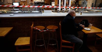 Interior de un bar en Madrid.