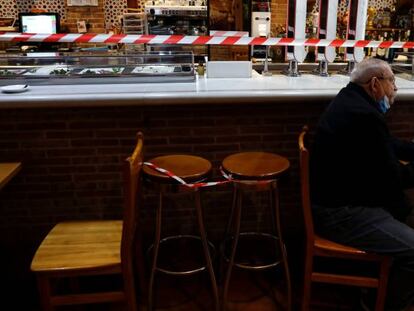 Interior de un bar en Madrid.