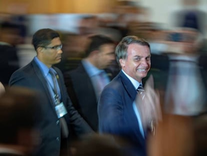 Bolsonaro na posse do ministro da Defesa, general Fernando Azevedo e Silva.