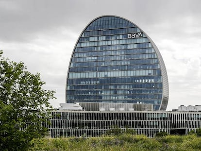 Vista general de la sede del BBVA en el madrileño barrio de Las Tablas.