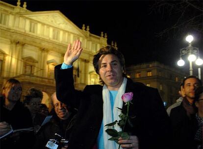 Roberto Alagna, ayer junto a la Scala