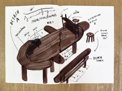 Boceto para 'Mesa machine', de Jaime Hayón. |