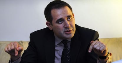 Jorge Alarte, secretario general del PSPV-PSOE y candidato a la reelección, durante la entrevista.