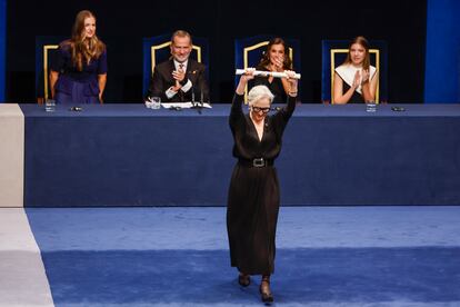 La actriz estadounidense Meryl Streep, premio Princesa de Asturias de las Artes, durante la gala de este viernes.