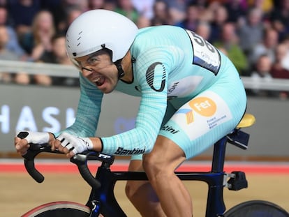 Sebastián Mora, durante la Track Champions League de Londres.