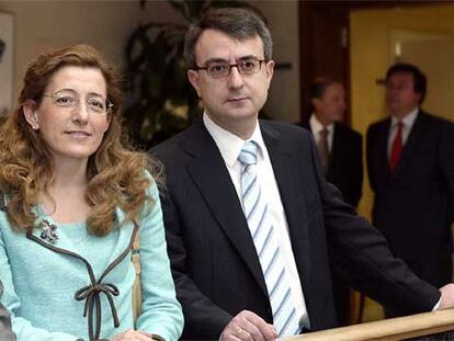 La fiscal Olga Sánchez y el juez Juan del Olmo, durante un seminario celebrado en Mallorca.