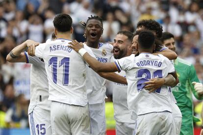 Celebración de los jugadores del Real Madrid.