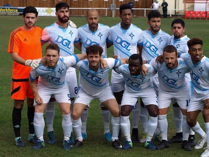 Un once del Deportivo Galicia en un partido de esta temporada.