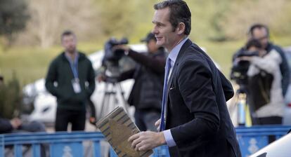 Iñaki Urdangarin, a la entrada de los juzgados de Palma durante el juicio del 'caso Nóos' en marzo de 2016.