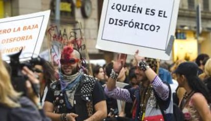 A 2008 protest against treating transgender identity like a psychological pathology.