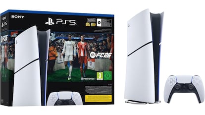 Vista de la consola PlayStation 5 Digital Edition.