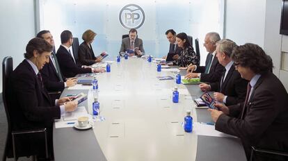 Fotograf&iacute;a facilitada por el PP de la reuni&oacute;n del Comite de Direcci&oacute;n del Partido Popular.