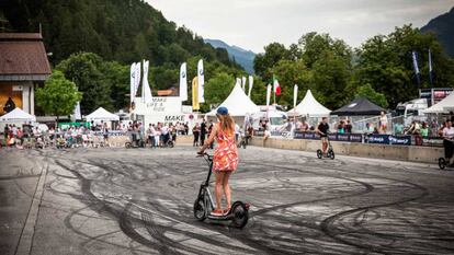 Pista de pruebas del patinete eléctrico BMW X2City