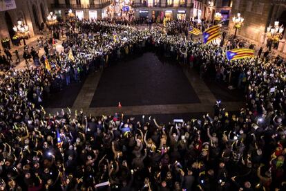 Concentració a la plaça Sant Jaume.