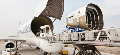 Construcción de un avión Airbus en la planta de Getafe.