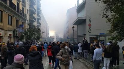 As imagens do entorno do prédio que explodiu, no centro de Madri. Explosão assustou toda a vizinhança.