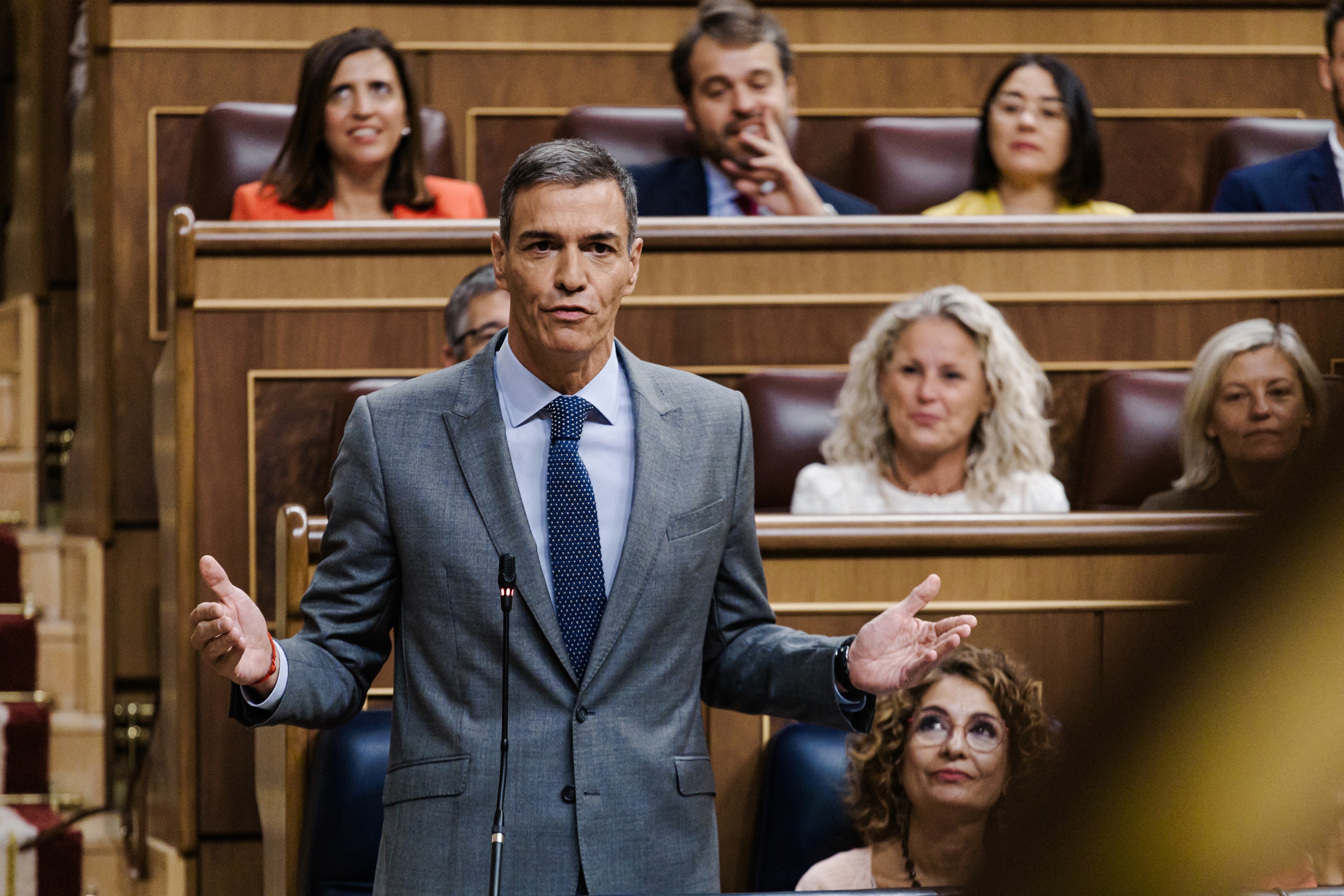 Pedro Sánchez, en el Congreso de los Diputados, el 10 de septiembre de 2025. 