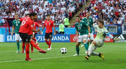 El gol de Kim Young-gwon a Alemania.