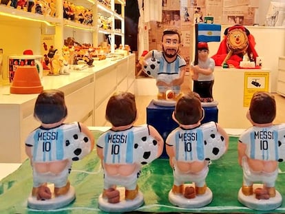 Figura del 'caganer' de Messi que se ha convertido en un éxito de ventas en España.
