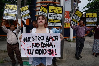 Manifestación a favor de los derechos de las personas LGBTQIA+