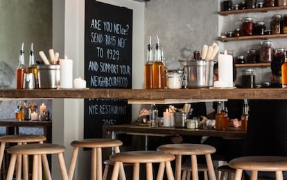 Interior de la cafetería Neighbourhood, en el barrio de Vesterbro, en Copenhague.