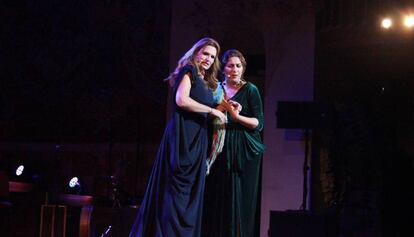 Ainhoa Arteta y Estrella Morente en el Palau de la M&uacute;sica.