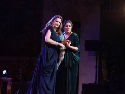 Ainhoa Arteta y Estrella Morente en el Palau de la M&uacute;sica.