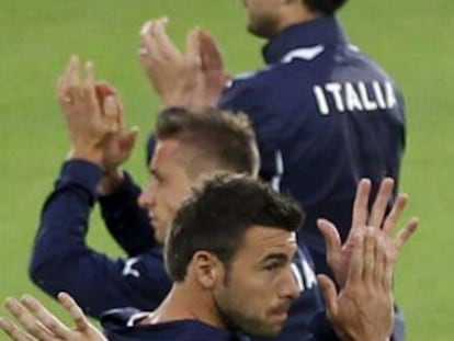 Andrea Barzagli, durante un entrenamiento en Cracovia.