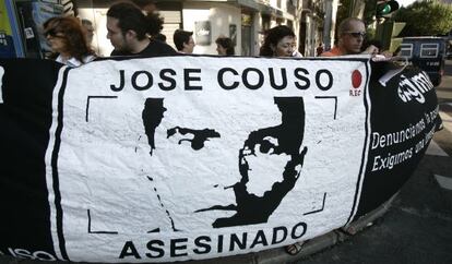 A demonstration in support for the investigation of José Couso's death in 2007.