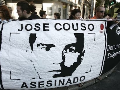 Protesta por el asesinato de José Couso en 2007.