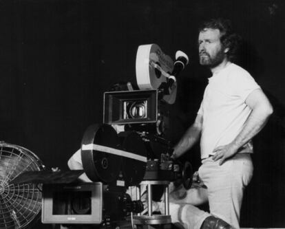 Ridley Scott en 1979 durante el rodaje de Alien.  