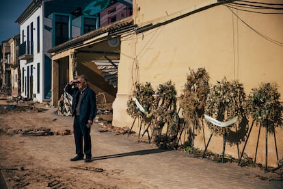 Casas arrasadas junto al barranco del Poyo, en Picanya.