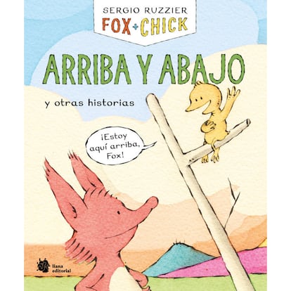 Portada de 'Fox + Chick. Arriba y abajo', de Sergio Ruzzier, editado por Liana.