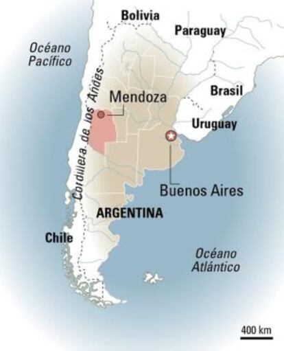 Mapa de Argentina.