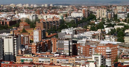 Bloques de pisos en Madrid.