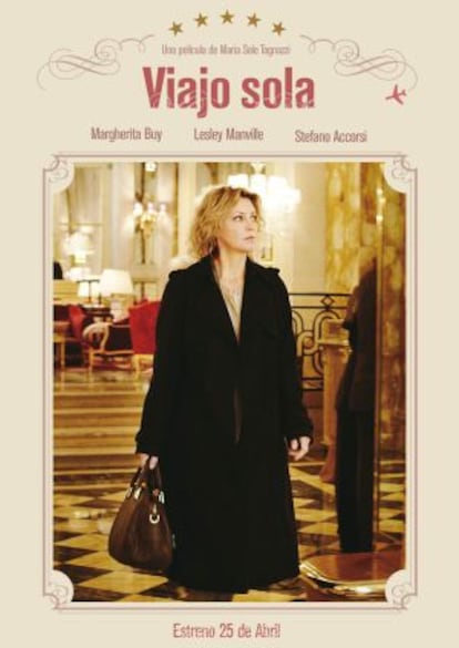 Cartel de la película 'Viajo sola', protagonizada por la premiada Margherita Buy.