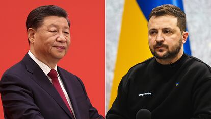 Xi Jinping y Volodímir Zelenski