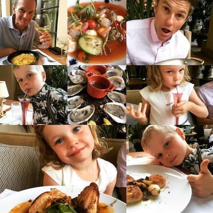 El actor Neil Patrick Harris suele compartir momentos íntimos de él junto a su familia en su perfil de Instagram. En la imagen, el protagonista de 'Cómo conocí a vuestra madre', demuestra que él y su familia, su esposo David Burtka, y sus hijos, Haper Grace y Gideon Scott, también son de buen comer.