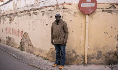 Yoro en una calle de Jerez de la Frontera.