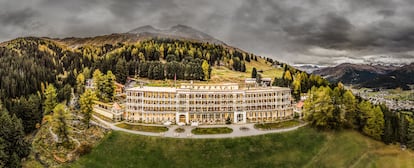 Panorámica del hotel Schatzalp, en lo alto de Davos (Suiza).