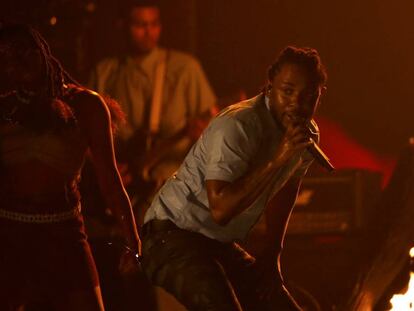 Kendrick Lamar, durante un concierto. 