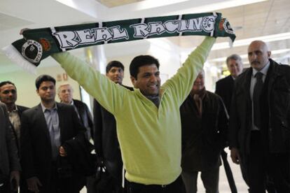 Ali Syed on January 29, upon his arribal at Parayas airport in Cantabria.