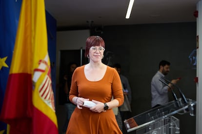 La diputada de Compromís Águeda Micó, en el Congreso, el 24 de junio de 2025.