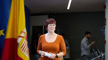 La diputada de Compromís Águeda Micó, en el Congreso, el 24 de junio de 2025.