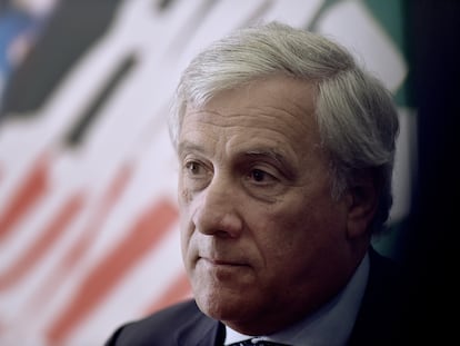 Antonio Tajani, durante una rueda de prensa en Roma, a principios de agosto.